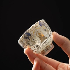 陳徳生大師白唐カードカップ個人専用家庭用金銀ミス茶杯