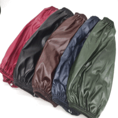 Adult waterproof sleeves for men and women solid color warm extended leather sleeves PU oil-proof labor protection leather sleeves wholesale
