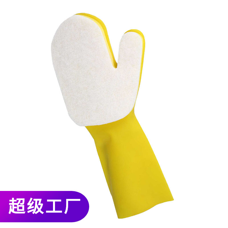 Blanco PP esponja limpia guantes de látex guantes de goma domésticos multifuncionales limpiadores guantes de goma al por mayor