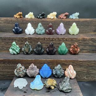 crystal frogs  4���� �댚ʯ��Ȼʯ���� �ɐ�С����
