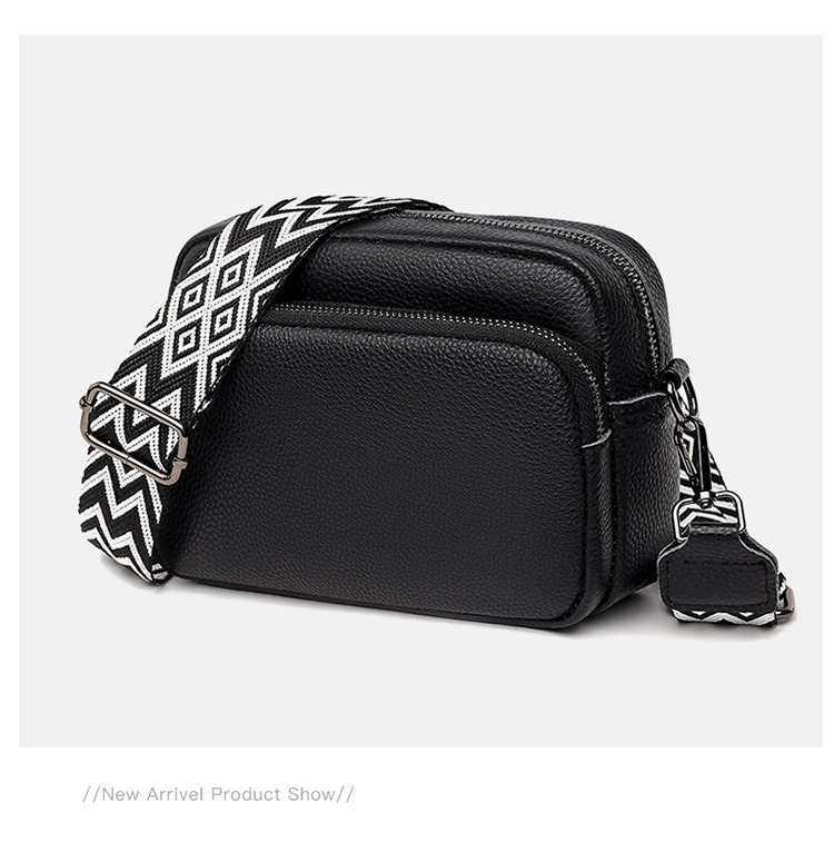 Bolso de piel de vaca de primera capa transfronteriza para mujer nueva moda simple lychee patrón bolso de hombro texturizado cuero genuino crossbody pequeño bolso cuadrado