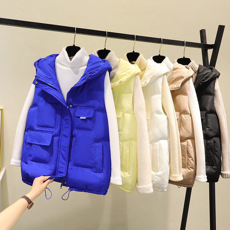 Otoño y invierno de 2022 nuevo estilo coreano suelto moda chaleco de algodón plumón chaleco de algodón chaleco de invierno damas abrazadera image 5