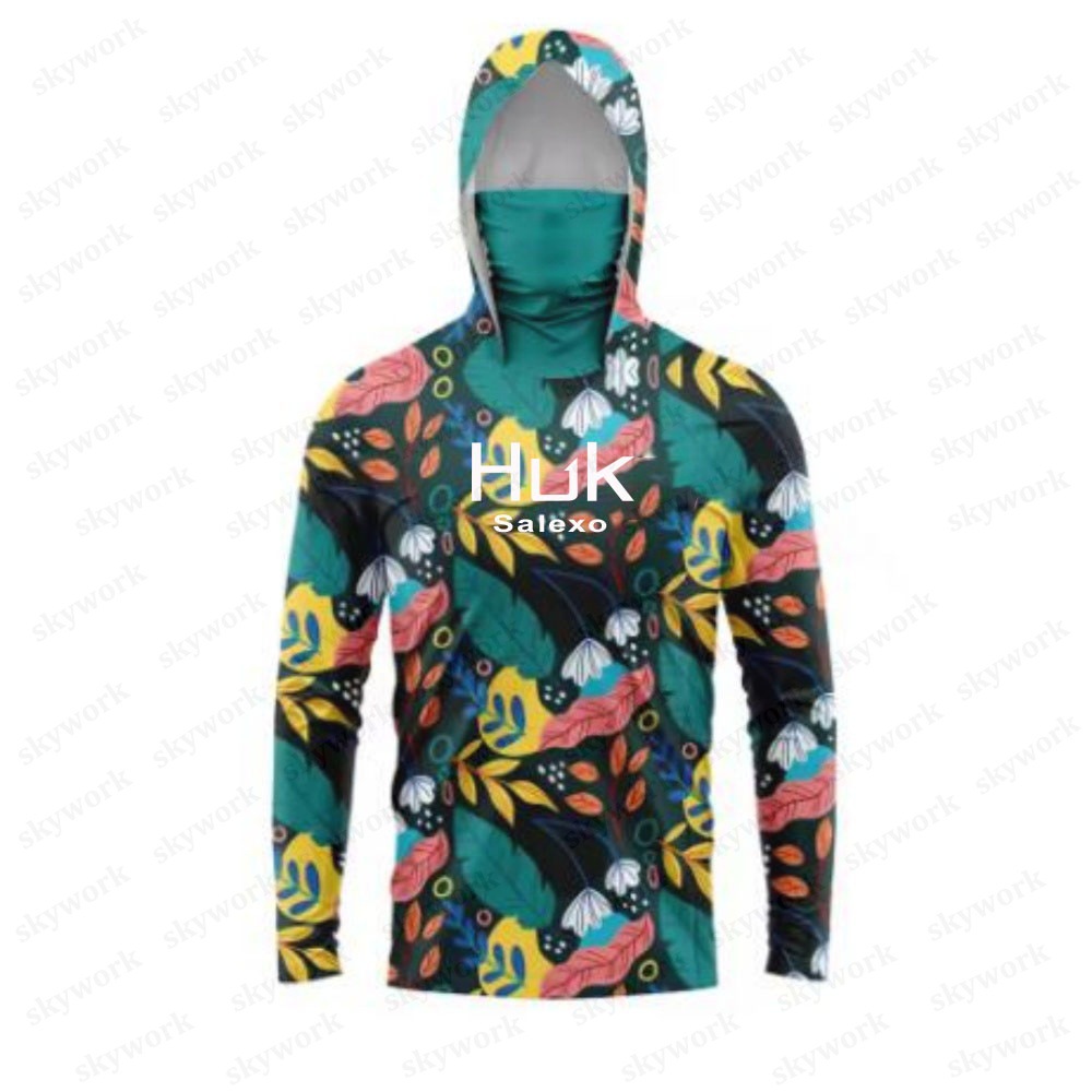Pelagic Fishing Clothing Sun Protection Clothing Men's Summer Camouflage Face Covering Ice Silk Lure Team Sea Fishing Anti-Mosquito
