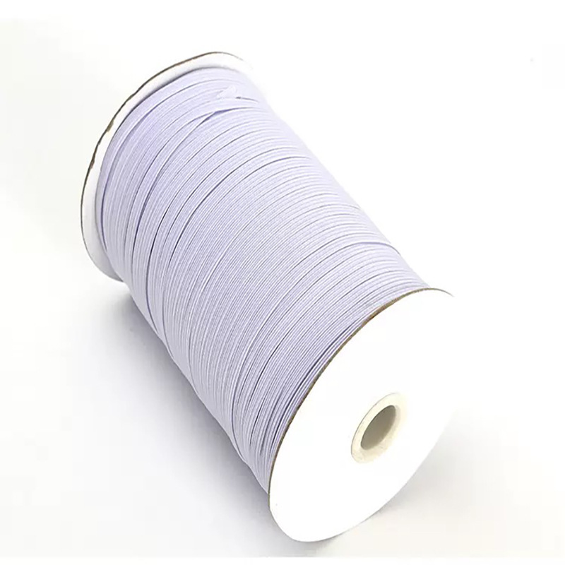 Inventario al por mayor 1CM blanco caminando elástico cama de tela de goma de punto correa de correa elástica gruesa pantalones