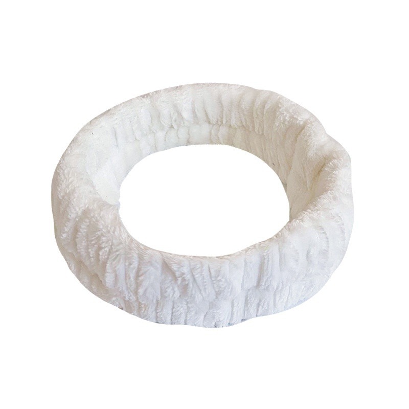 [Suministro especial transfronterizo] Correa para el cabello con cordón de franela europea y americana Correa para el cabello semiacabado de muñeca de felpa de color sólido monocromo