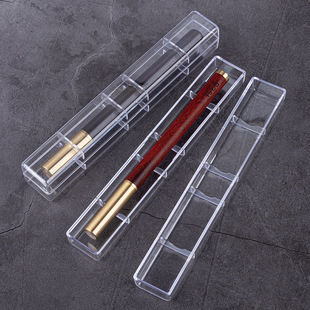 Acrylic Pen Box Rectangular Plastic Transparent Crystal Packaging Pen Box Signature Pen Advertising Pen Gift Pen Box Accessories