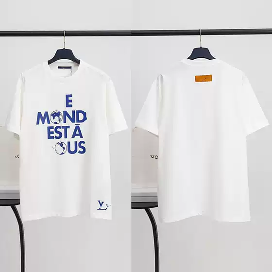 Light Luxury Correct Edition Donkey Home T-shirt 25 Spring and Summer New Earth Letter Printed Casual Loose Men's and Women's Short Sleeves