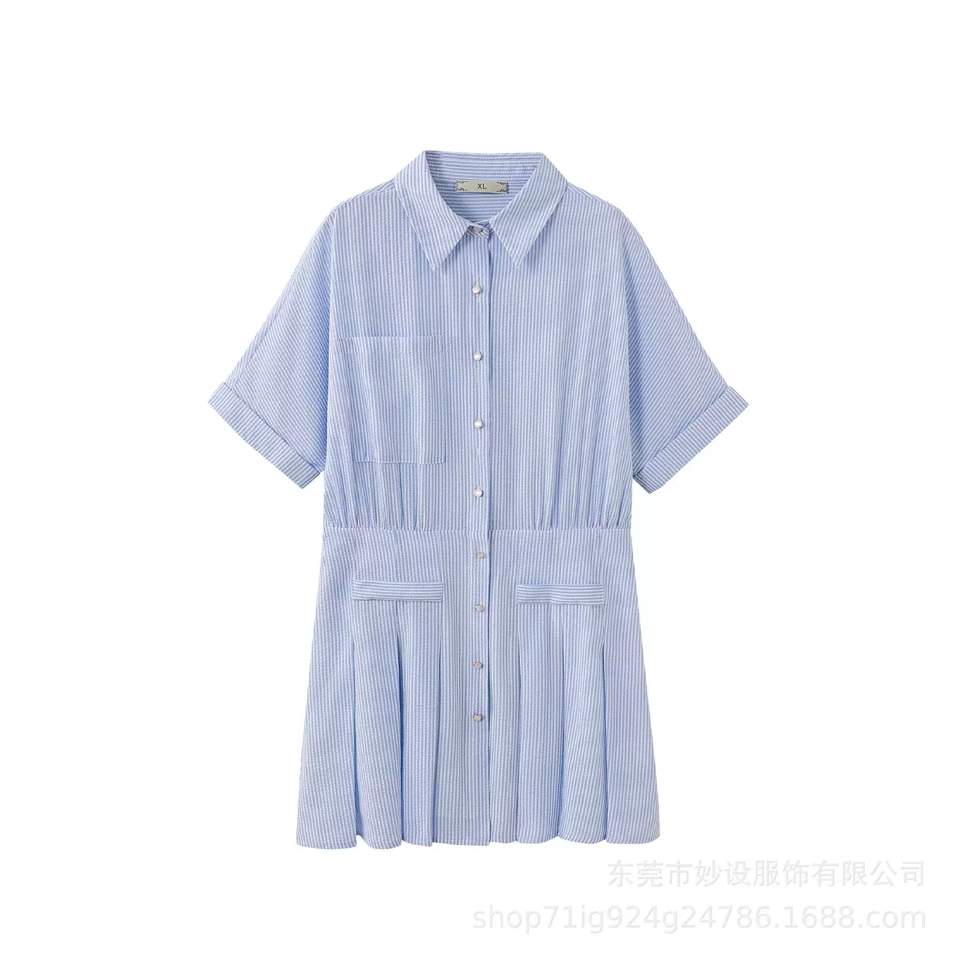 2026小个子微胖穿搭通勤减龄休闲显瘦大码女装胖mm连衣裙Y250011