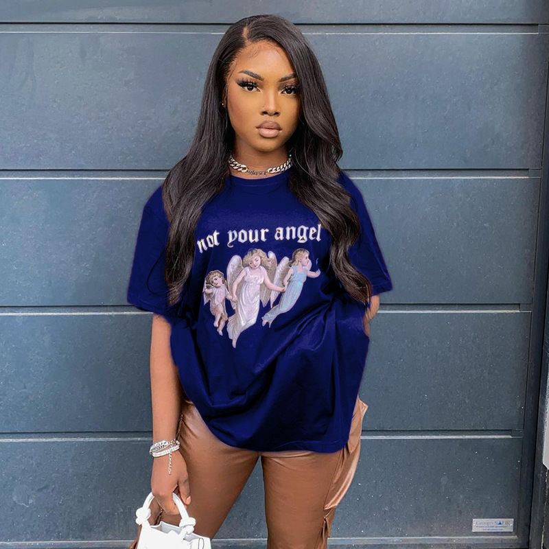 Printing Solid Color Round Neck Short-Sleeved T-Shirt NSMG113018