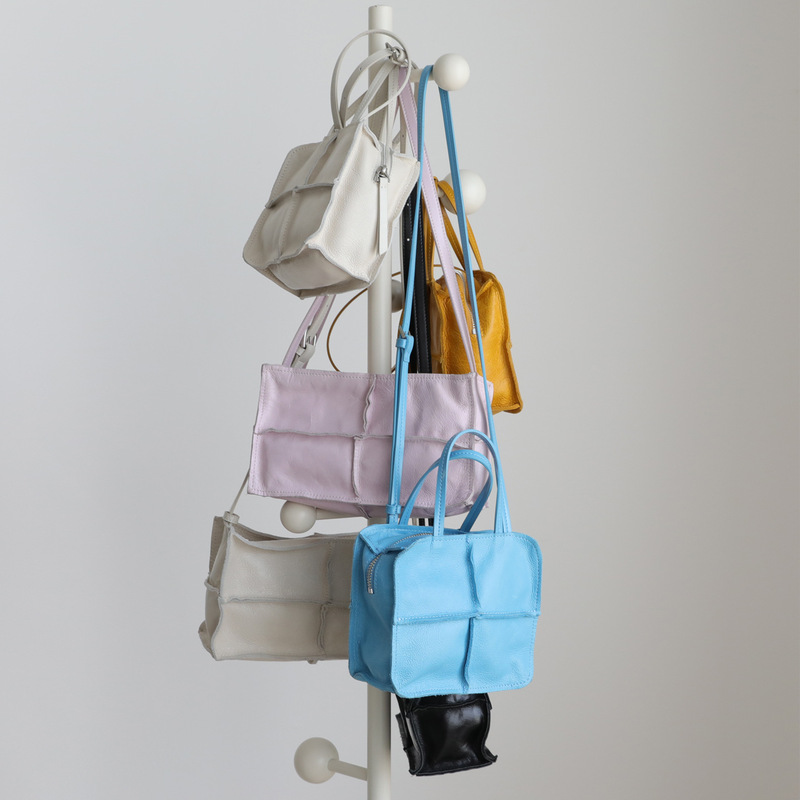 Artistic Style Genuine Leather Small Square Bag, First-Layer Cowhide with Four-Panel Stitching, Vintage Handmade Shoulder and Crossbody Women's Bag