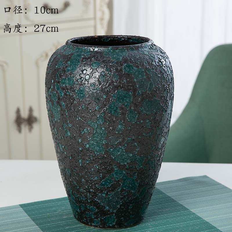 Jingdezhen nuevo jarrón de cerámica china planta maceta de flores de cerámica vintage flor seca sala de estar decoración moderna simple estricta