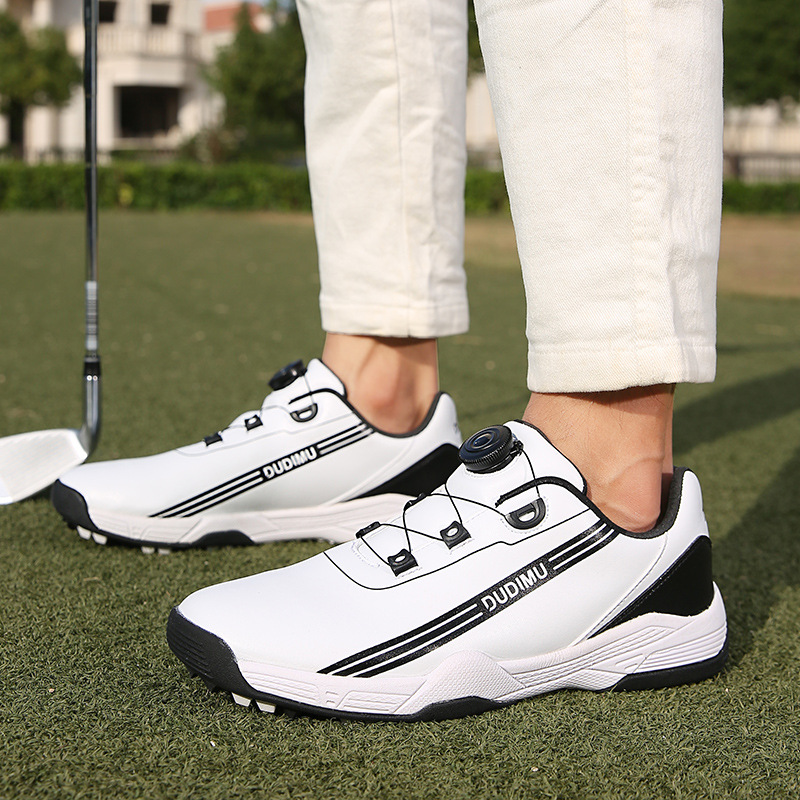 골프 신발 남성과 여성의 신발 통기성 자동 회전 레이스 업 캐주얼 신발 커플 고정 네일 남성과 여성의 운동화