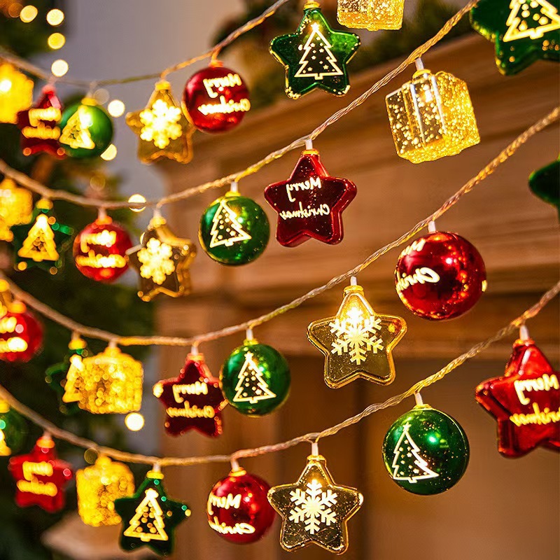 Nuevas luces de Navidad transfronterizas luces de decoración al aire libre luces de atmósfera luces de árbol de Navidad luces de decoración navideña ventanas de luces de color