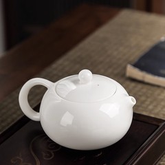 Phoenix Cry Pot, Dehua Yangzhi Jade White Porcelain Tea Set for Brewing Tea at Home or Office, Xi Shi Pot, Single Use Chinese Style Single Pot