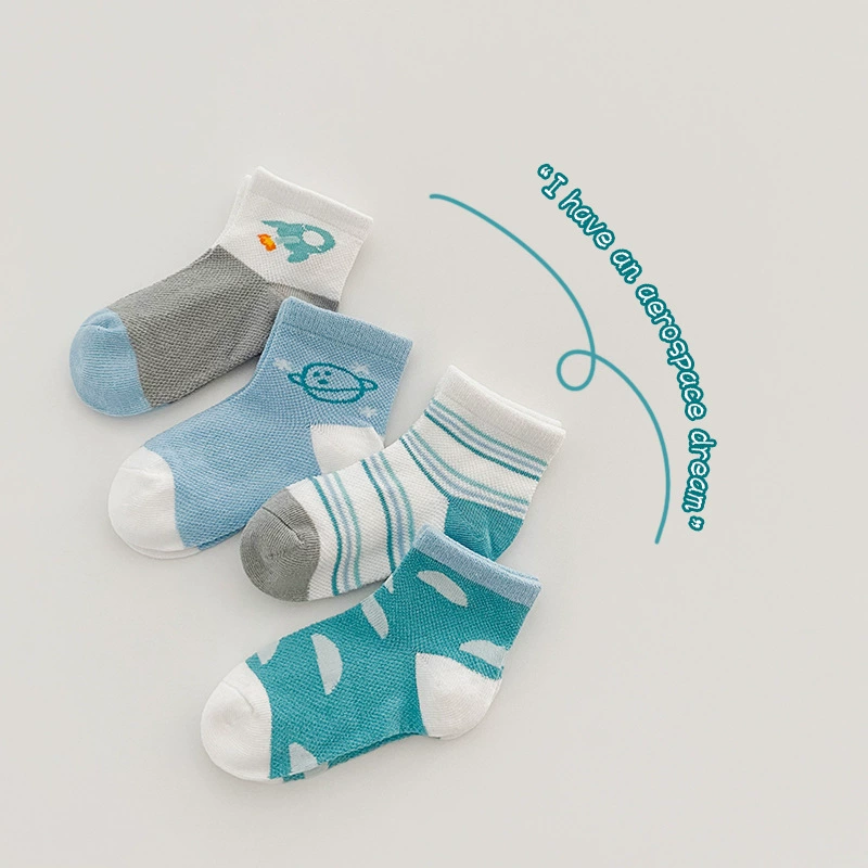 Children's summer thin socks for boys, wholesale, combed cotton
