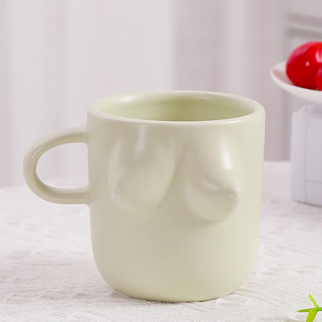 Taza de cerámica creativa de estilo INS taza de desayuno lindo pellizco diseño creativo de nicho regalo de vacaciones nuevo