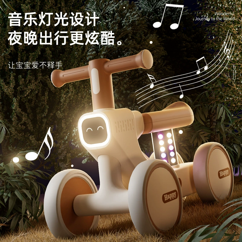 Скутер детский От 1 до 3 лет четырехколесный скутер с защитой от опрокидывания унисекс игрушечный автомобиль Детский балансировочный автомобиль оптом