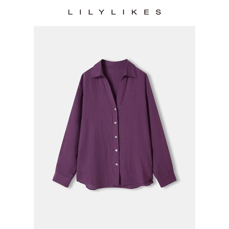 Lilylikes"氧吧亚麻"松弛浪漫主义~100亚麻衬衫/长裤/短裤套装|undefined