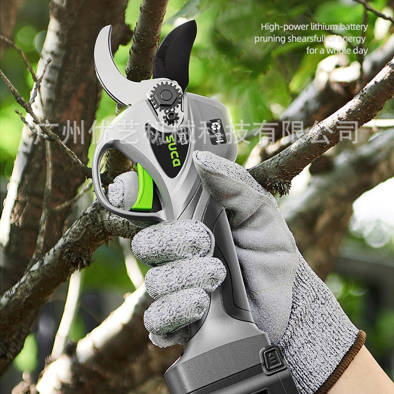 舒畅电动修枝剪果树专用修剪机高枝修剪园林锂电剪子充电式电剪刀