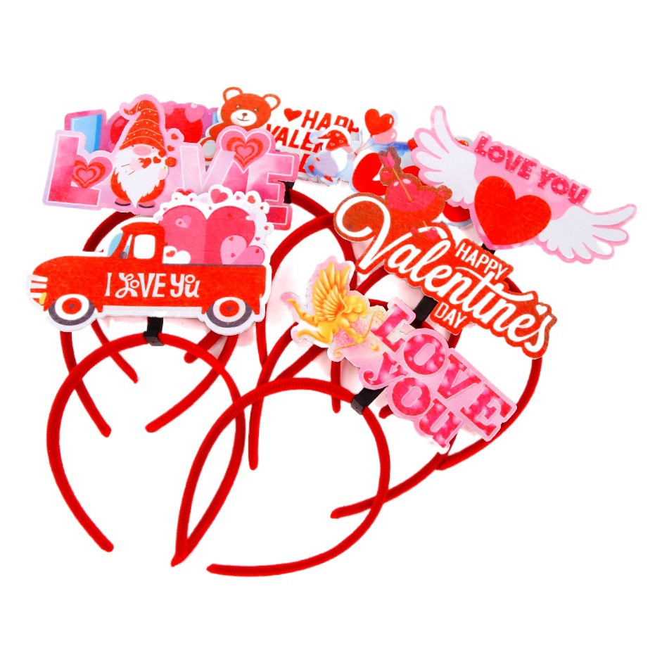 Nuevo estilo transfronterizo de Europa y América Día de San Valentín bandeja de cabello de decoración de fiesta romántica bandeja de cabello de amor rojo