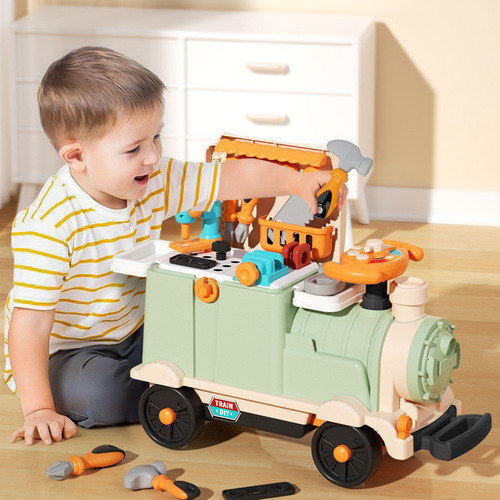 Koala Diary Children's Plastic Train Play House Toy Train Trolley Men's and Women's Simulation Kitchen Tools