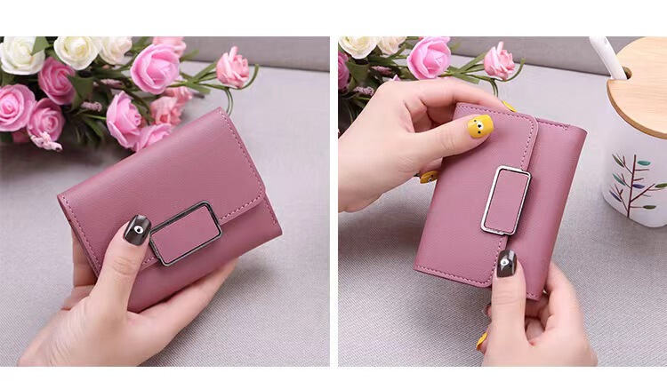 Foreign Trade AliExpress Shrimp wallet Women's Short wallet Simple Square Fashion Korean wallet Factory Store