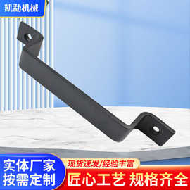黑色谷仓门拉手木门直角拉手碳钢喷塑拉手平开推拉门装黑色门把手
