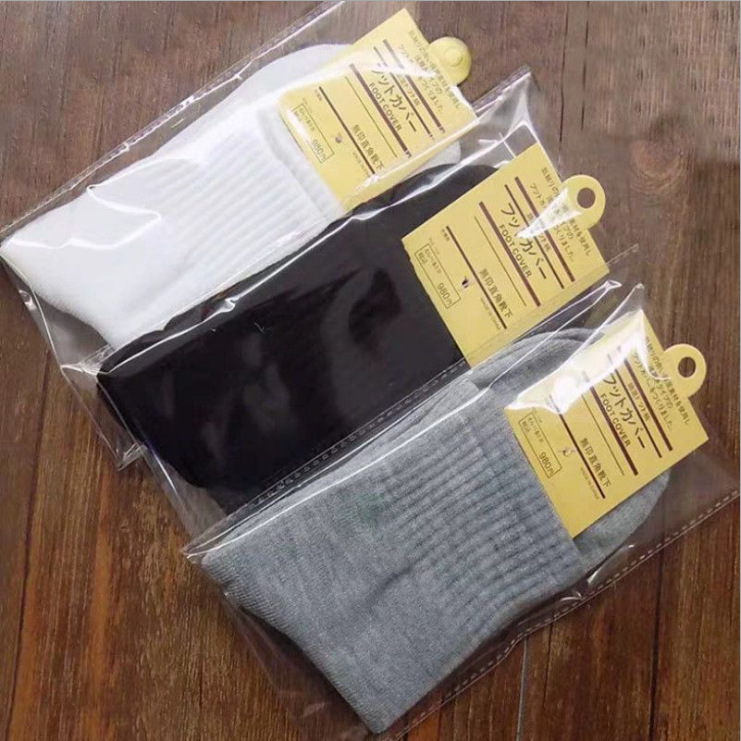 Calcetines de embalaje independientes blancos zapatos de otoño e invierno de media longitud calcetines de regalo suministro de puestos Zhuji calcetines al por mayor calcetines de hombre