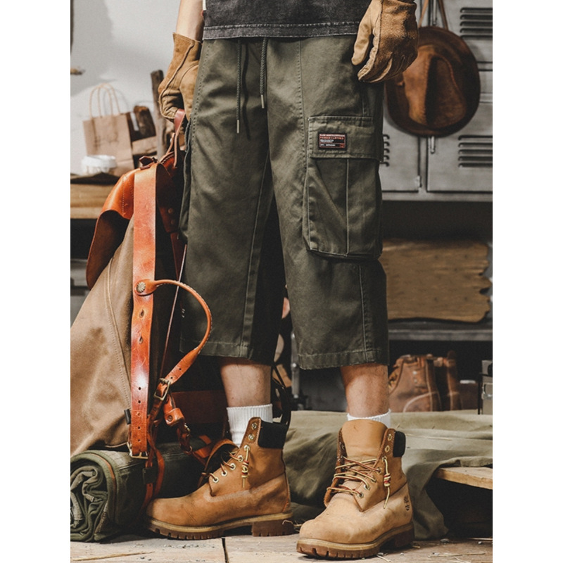 American Functional Workwear Cropped Pants Men's Summer ins Trendy Brand Loose Large Size Casual Straight Shorts Men's Trend American Functional Workwear Cropped Pants Men's Summer ins Trendy Brand Loose Large Size Casual Straight Shorts Men's Trend