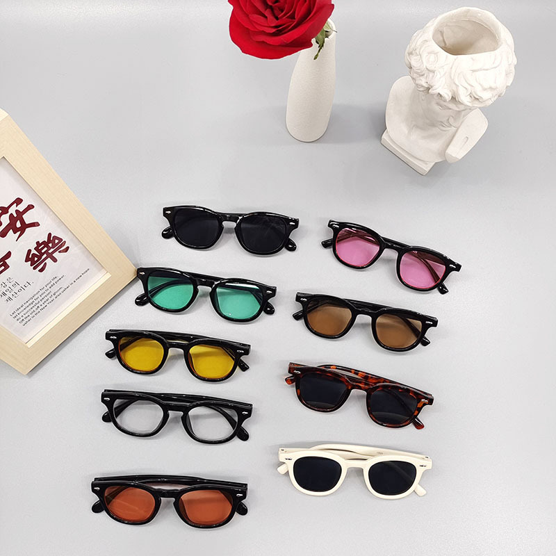 50g Weight Grey, Pink, Green, Yellow, Black Baifeiya Factory Direct Sales Sunglasses Classification New Black Frame Transparent Color Children's Sunshade Sunglasses