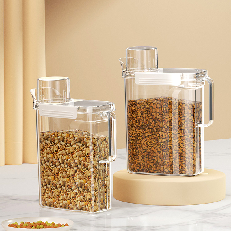 Cereal Storage Tank Five Cereal Coix Rice Portable Sealed Box Kitchen Filing with Measuring Cup Rice Bucket Rice Storage Tank