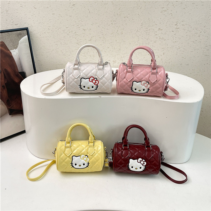 2026 Cute and Sweet Bowling Bag for Women, Classic Design, Versatile Fashion Handbag with Quilted Embroidery