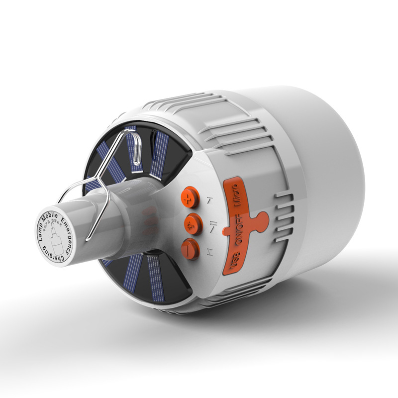 Luz solar de camping de audio Bluetooth para uso doméstico, luz de sonido de teléfono móvil recargable, luz de camping de iluminación de mercado nocturno al aire libre