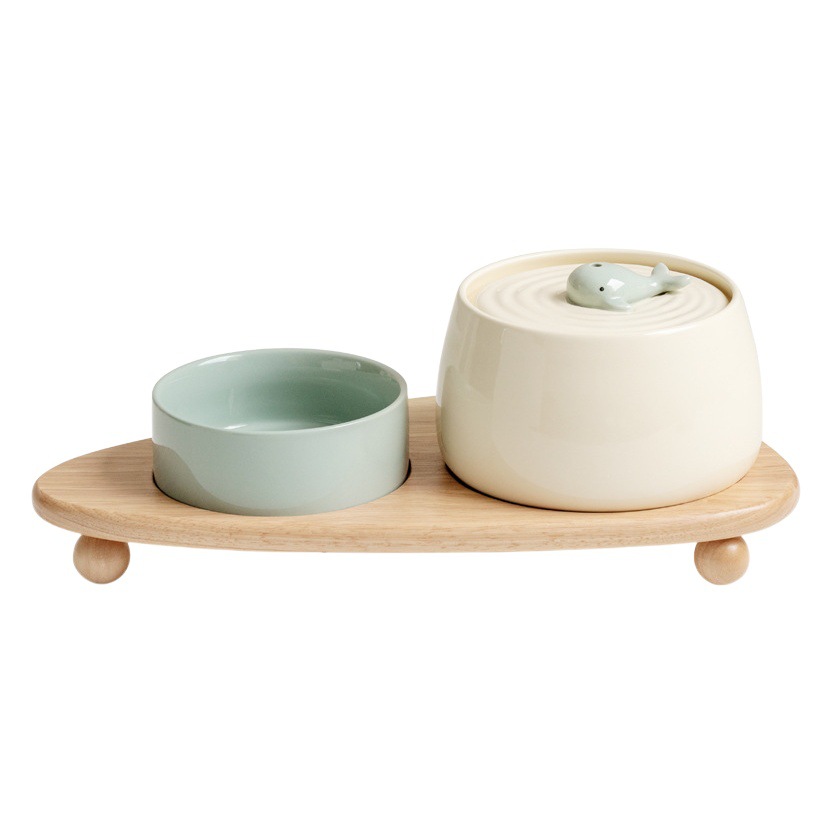 Bebedero automático de cerámica para gatos con filtro de circulación, silencioso, para alimentación y bebida, transfronterizo