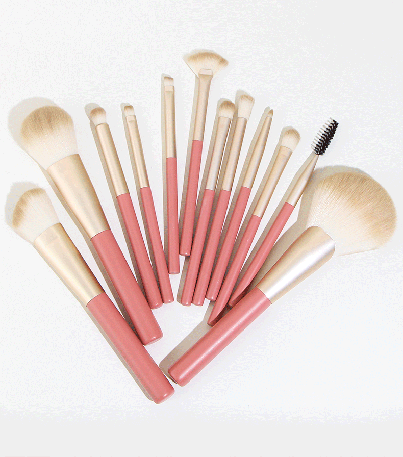 Fashion Wooden Handle Concealer Eye Shadow Brush 12 Piece Set Novice Makeup Tools display picture 1