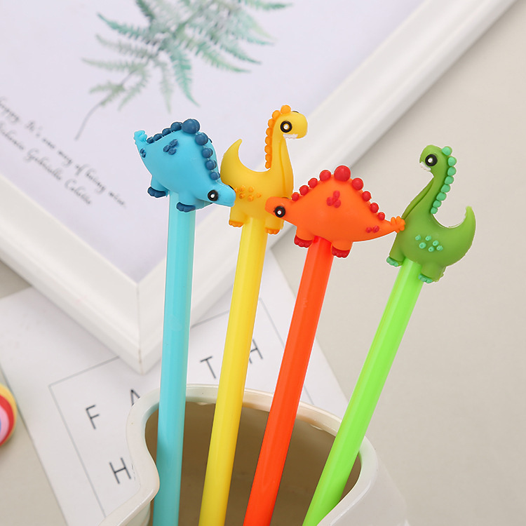 Cartoon dinosaur gel pen cute student stationery pen creative animal modeling office supplies sign pen wholesale