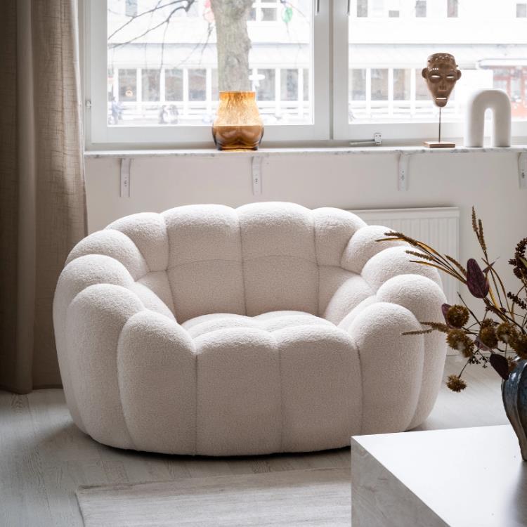 Diseño de arco ligero de lujo italiano burbuja Rocheburg arena perezosa moderna tienda de ropa minimalista sofá creativo de moda