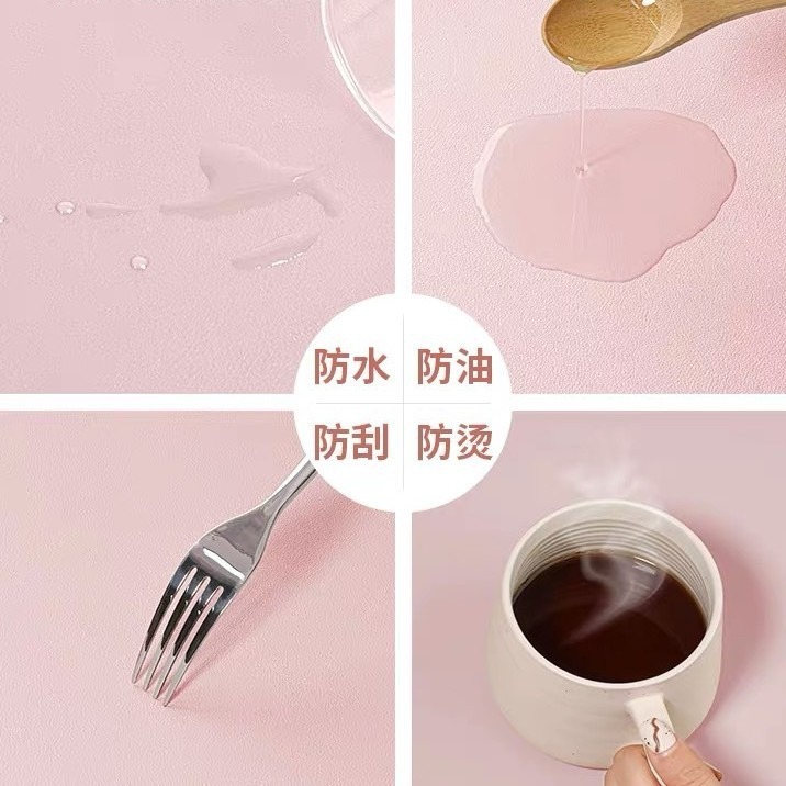 缝线大号鼠标垫笔记本电脑键盘垫防水防油耐脏皮革简约写字书桌垫|undefined