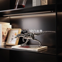 由南輕奢電鍍機械霸王龍擺件家居客廳兒童房辦公室創意陳列裝飾品