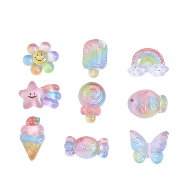 Cartoon rainbow creative cream accessory handmade