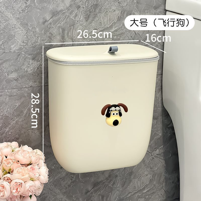 Cubo de almacenamiento de basura cocina doméstica baño de pared antiodor con cubierta contenedor de basura inodoro inodoro papel higiénico cubo de almacenamiento