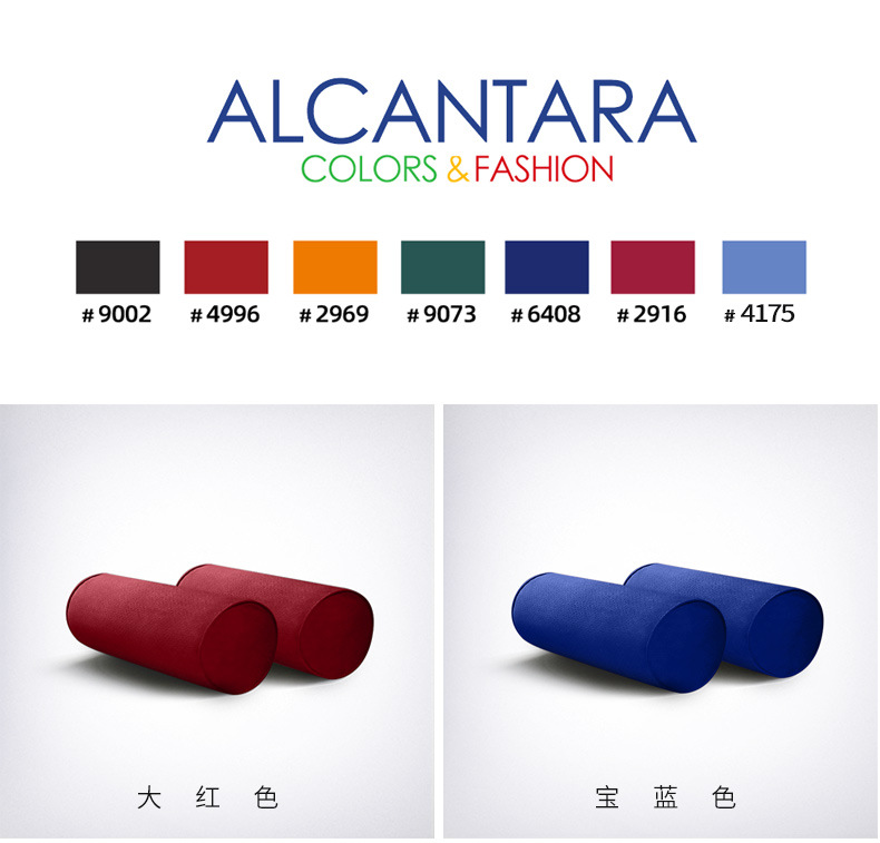 Italian Alcantara Suede Leather Seat Headrest Car Neck Pillow Memory Foam Cervical Spine Support Cushion