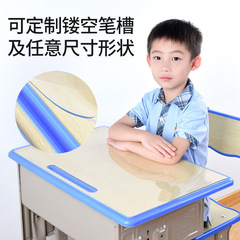PVC透明な小中学生の授業の机は机のテーブルクロスを敷きます。