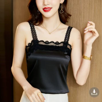 Lace tank top, sexy suit, plus size, french style