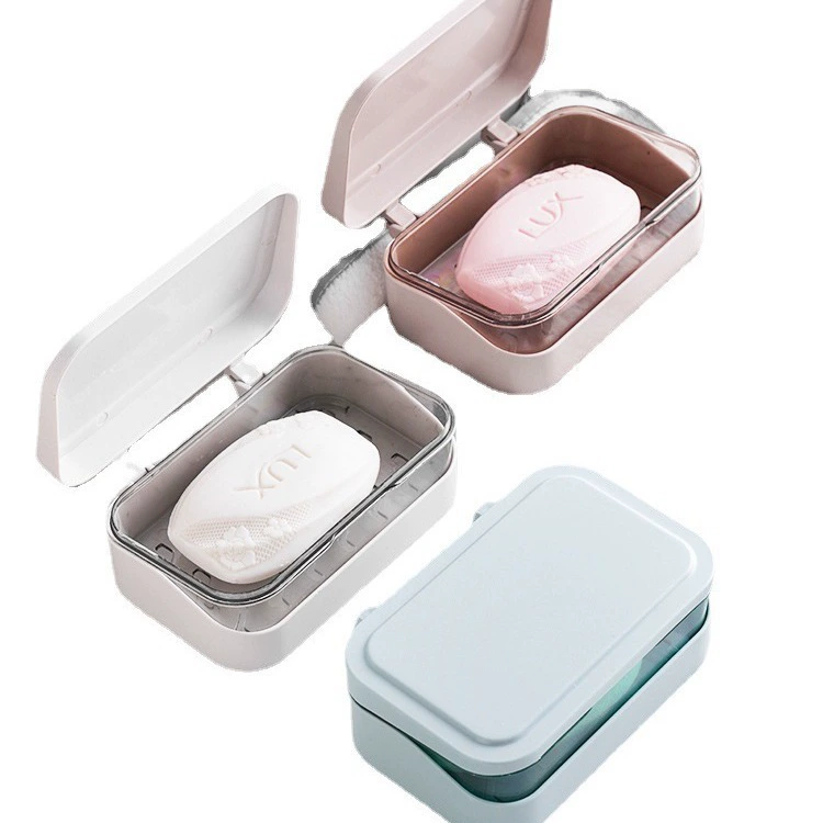 Soap holder, double-layer drying rack, storage box for traveling, light luxury style