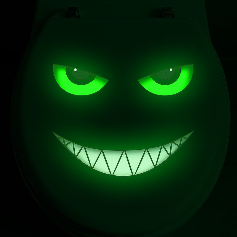 2025 over Halloween Afg3958 Luminous Expression Sticker Green over Removable and Cross-Border Shipping Available