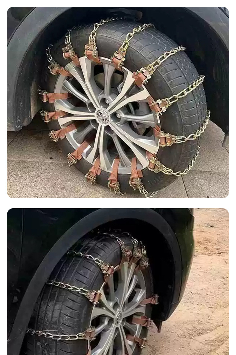Car Anti-Skid Chains for Sedans, Pickup Trucks, Suvs, Off-Road Vehicles, Tire Chains, Universal Snow Chains for Vans, Anti-Slip