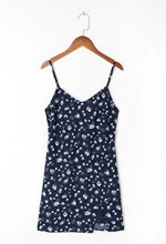 夏季新款欧美女装花朵印花吊带连衣裙短裙S99999