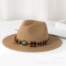 民族风西部牛仔帽子夏季户外旅游登山帽遮阳防晒帽跨境爵士帽礼帽