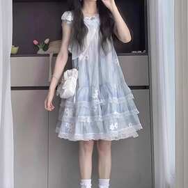 女童韩系超好看网纱裙子中大童夏季新款公主风坎肩宽松背心连衣裙